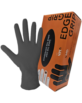 50 x Nitril-Handschuhe EDGE GRIP schwarz